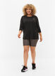 Workout top with 3/4 sleeves, Black, Model image number 1