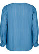 Striped shirt blouse with sheer stripes, Blue, Packshot image number 1