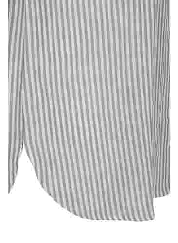 Striped tunic with v neck and buttons, Balsam Green Stripe, Packshot image number 3