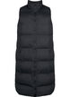 Long vest with pockets and two-way zipper, Black, Packshot image number 0