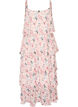 Maxi dress with ruffle layers and detachable cape, White, Packshot image number 3