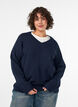 V-neck jumper, Blue, Model image number 0