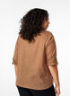 Cotton shirt blouse with v-neck, Coca Mocha, Model image number 1