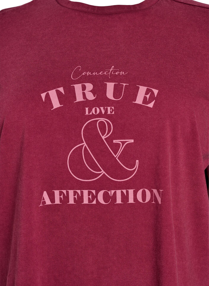 Short T-shirt with a loose fit, Dark Bordeaux, Packshot image number 2