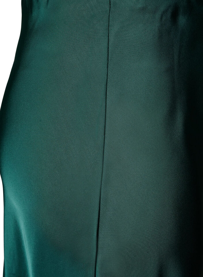 Satin midi skirt, Green, Packshot image number 3