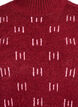 Patterned knitted top with a high neck, Dark Bordeaux, Packshot image number 2