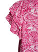 Patterned viscose blouse with ruffle details, Pink, Packshot image number 3
