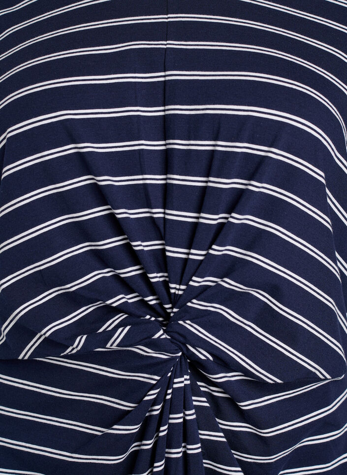 Cotton dress with twist detail, Blue, Packshot image number 2