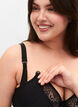 Nursing bra with lace, Black, Model image number 2