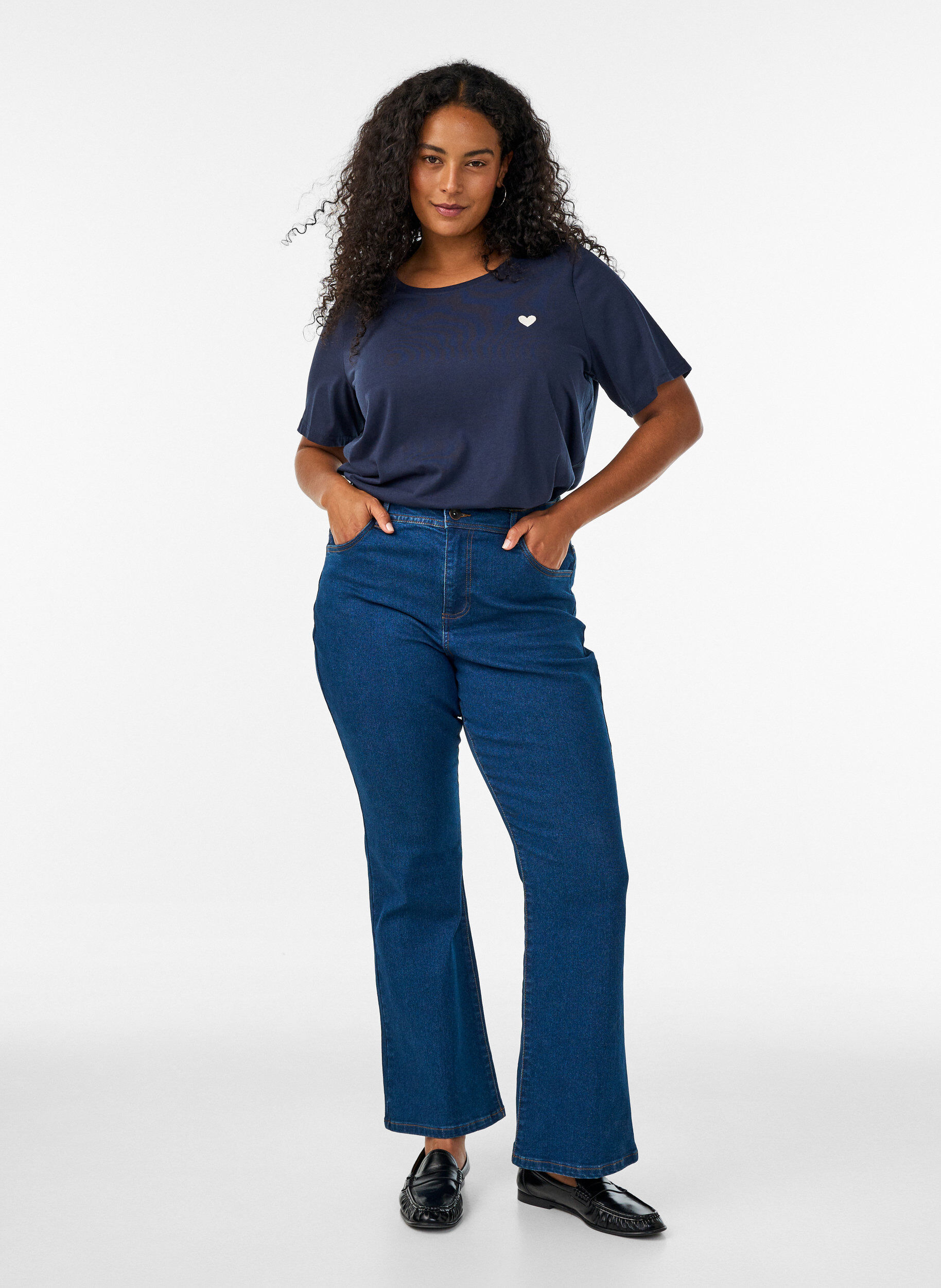 ZizzifashionT-shirt with motif, Blue, Model image number 1