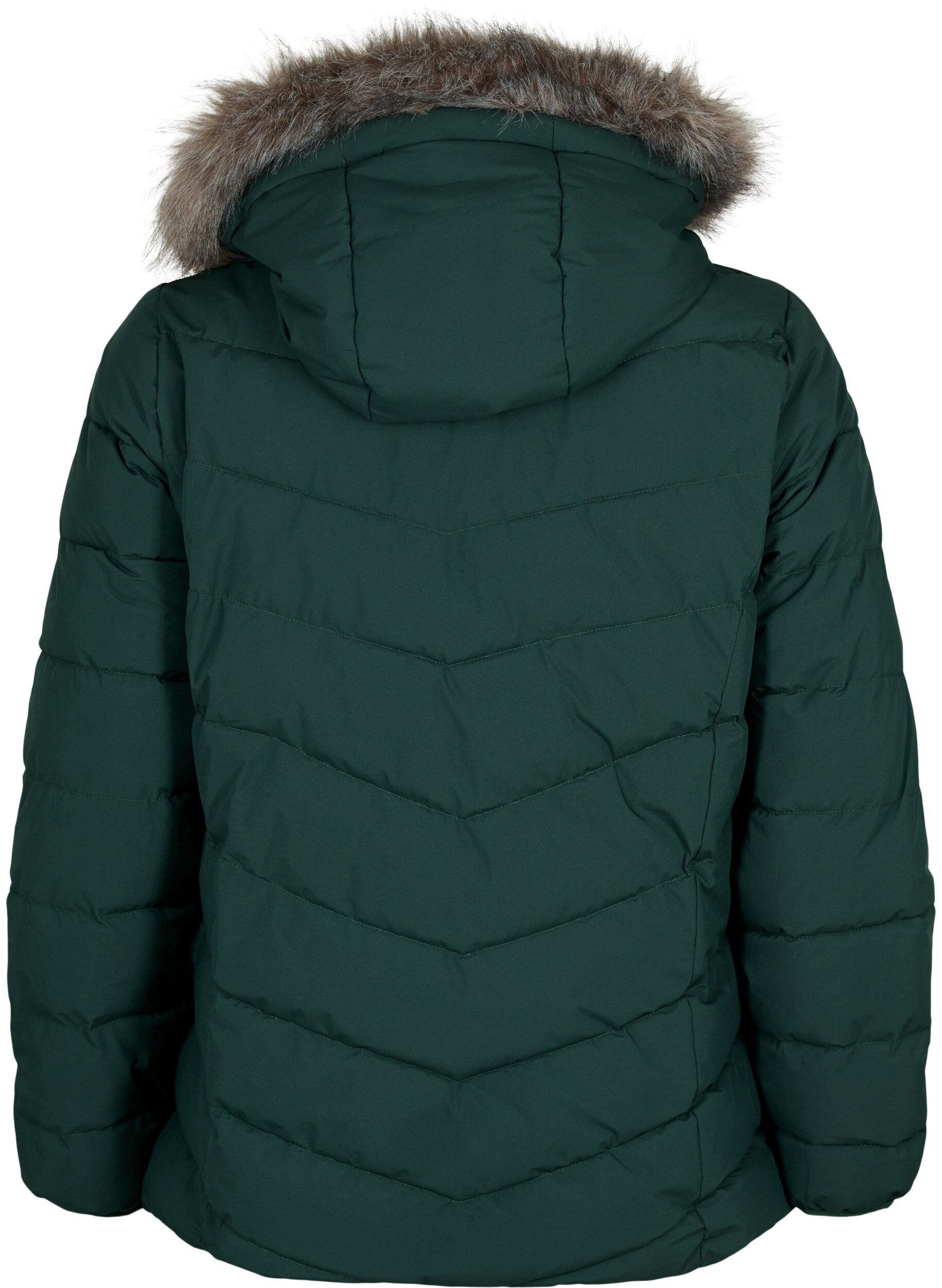 ZizzifashionShort puffer jacket with hood, Green, Packshot image number 1