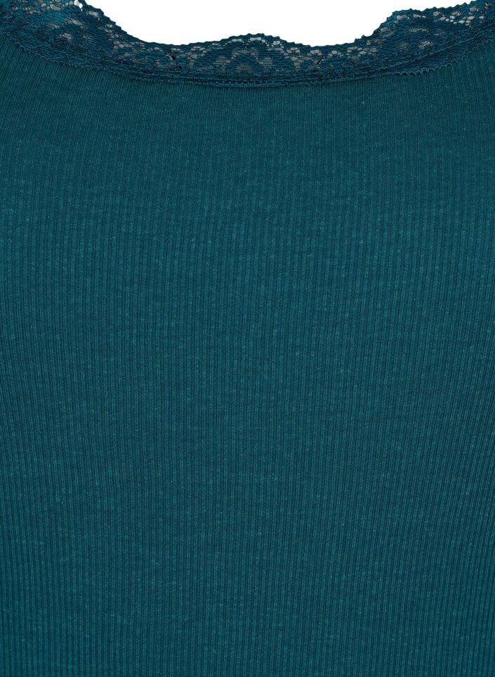 Top with lace trim, Green, Packshot image number 2
