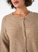Wool blend cardigan with 3/4 sleeves, Beige, Model image number 3