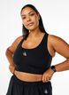 Racerback sports bra, Black, Model image number 0