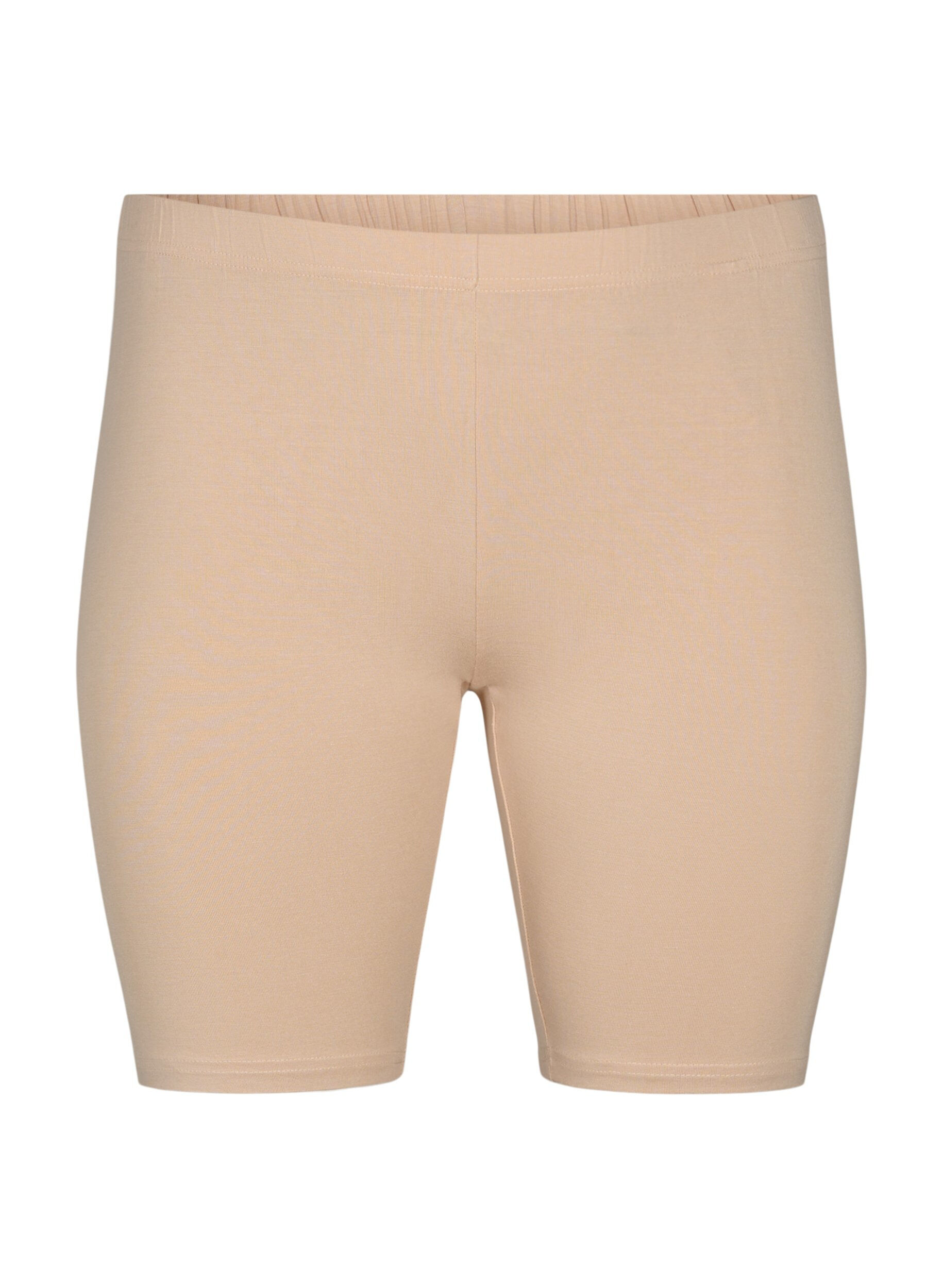 Zizzifashion 2-pack viscose cycling shorts, Beige, Packshot image number 2