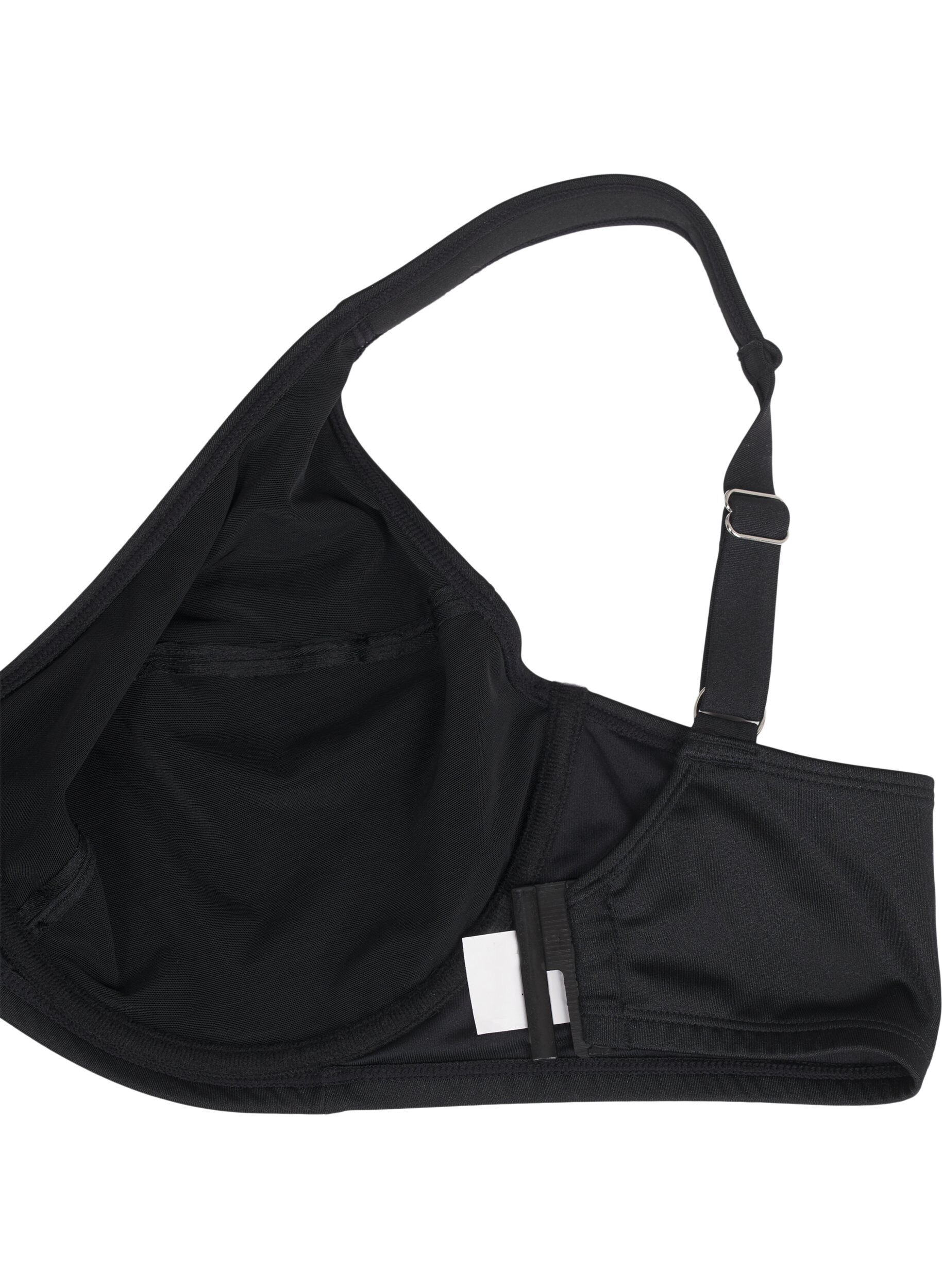 ZizzifashionFull cover bikini top with underwire, Black, Packshot image number 3