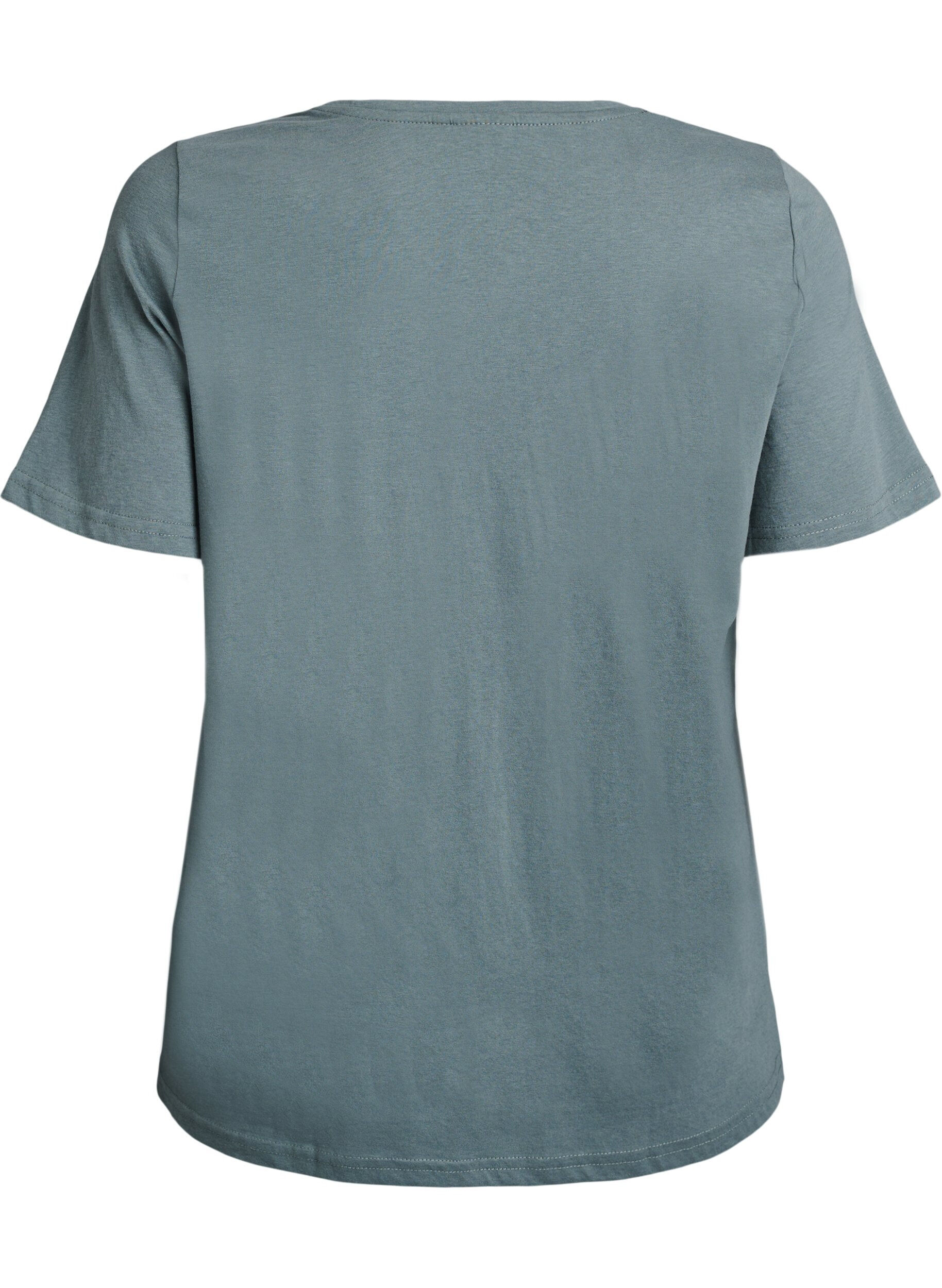 ZizzifashionT-shirt with motif, Green, Packshot image number 1