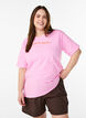 Sporty t-shirt in organic cotton, Pink, Model image number 0