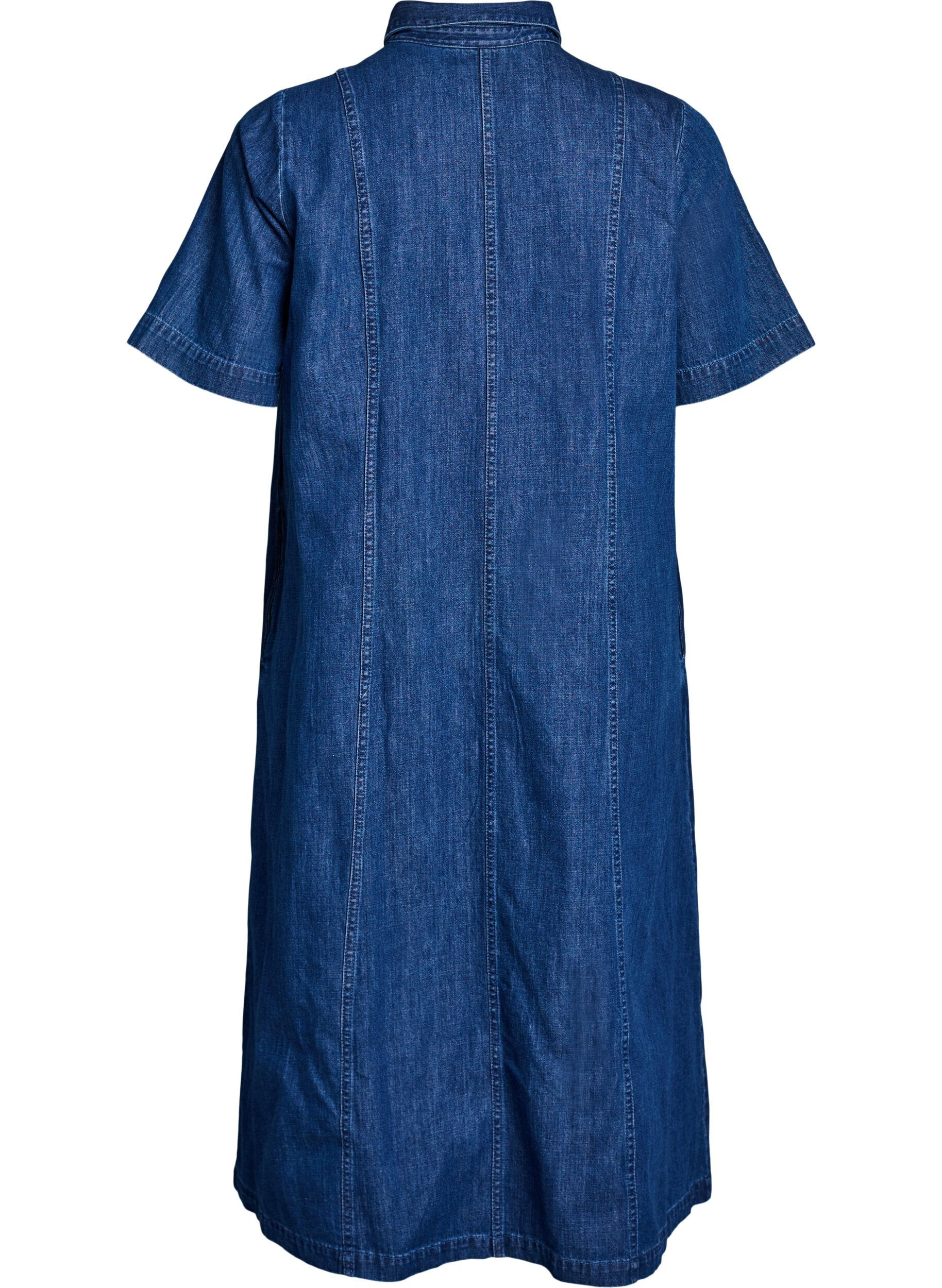 ZizzifashionMidi-length denim shirt dress, Blue, Packshot image number 1