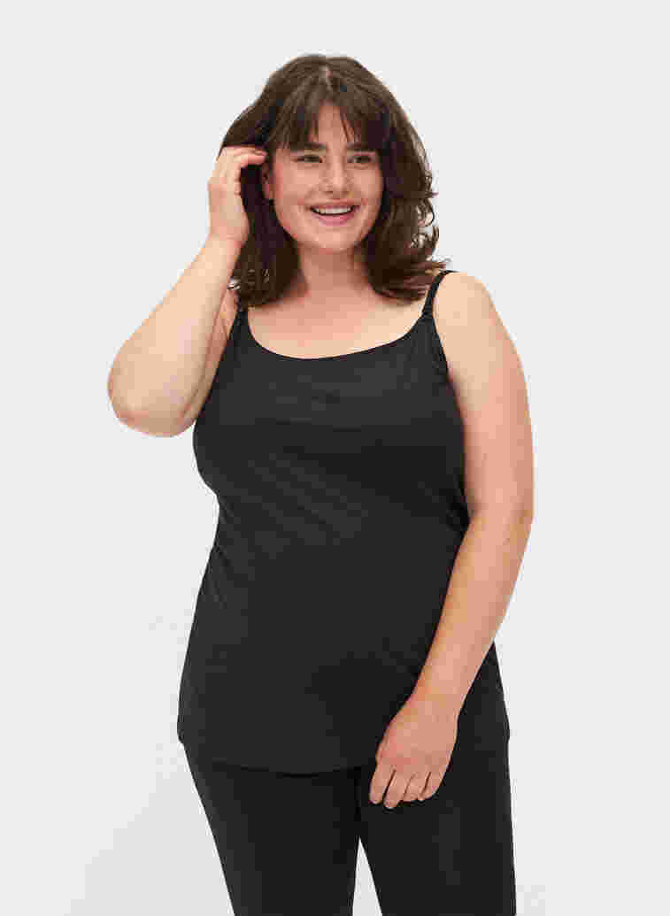 Maternity top with breastfeeding function, Black, Model