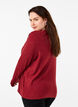 Knitted blouse with a round neck, Red, Model image number 2
