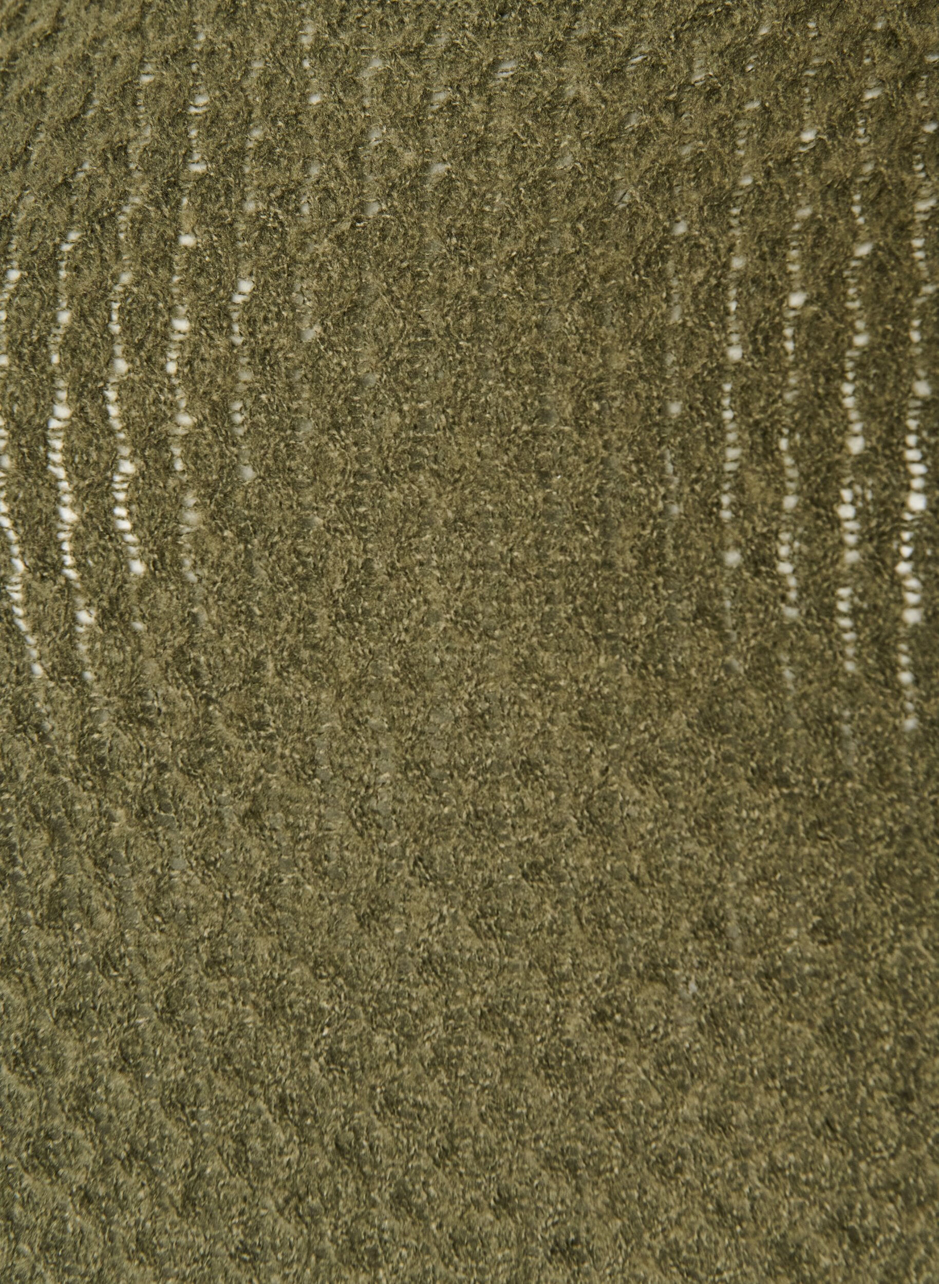 ZizzifashionKnitted blouse with a textured openwork pattern, Green, Packshot image number 2