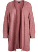 FLASH - Long ribbed cardigan with an open front, Rose, Packshot image number 0