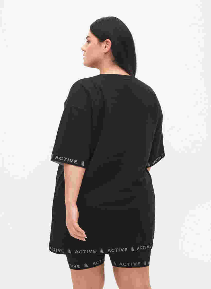 Sweatshirt with 1/2 sleeves, Black, Model image number 1