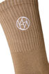 3-pack of sports socks with logo, Brown, Packshot image number 2