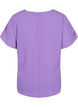 Blouse with short sleeves and a round neckline, Purple, Packshot image number 1