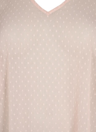 FLASH - Blouse with 3/4 sleeves and textured pattern, Adobe Rose, Packshot image number 2