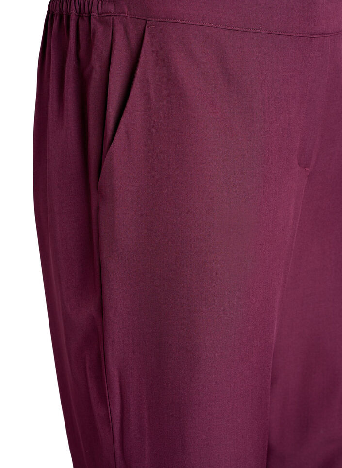 Loose trousers with pockets, Dark Bordeaux, Packshot image number 2