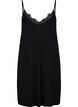 Viscose nightgown with lace trim, Black, Packshot image number 0