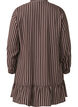 Short striped dress with ruffle detail, Hot Fudge Stripe AOP, Packshot image number 1
