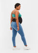 Maternity jeggings in a cotton blend, Light blue denim, Model image number 1