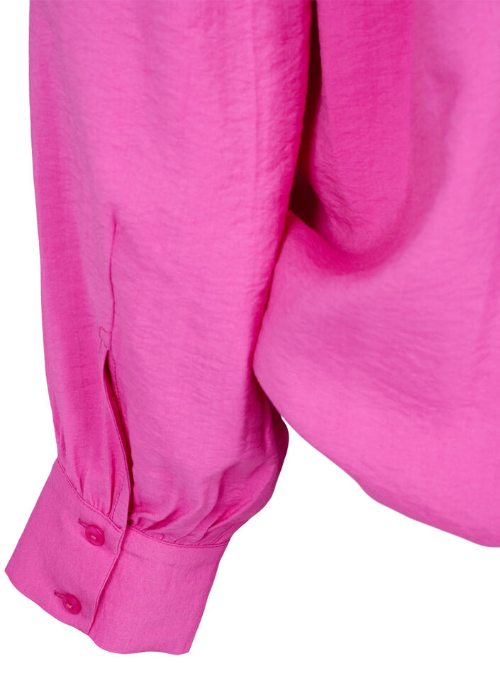 	 Viscose blouse with v-neck, Raspberry Rose, Packshot image number 3