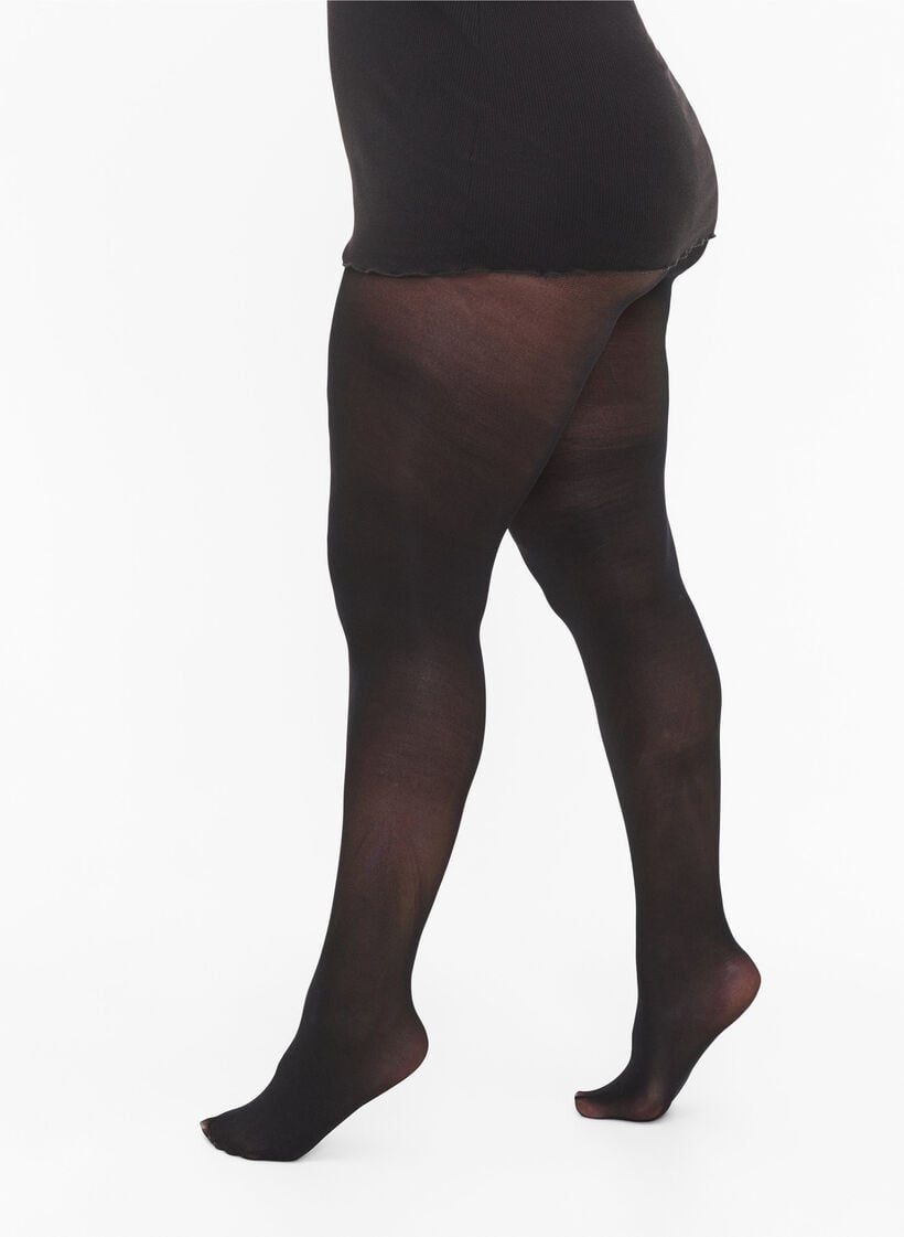 2-pack tights in 60 denier, Black, Model image number 2