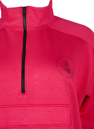 Long sweatshirt with pocket and zipper, Jazzy, Packshot image number 2