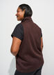 Vest with high neck and zipper, Brown, Model image number 1