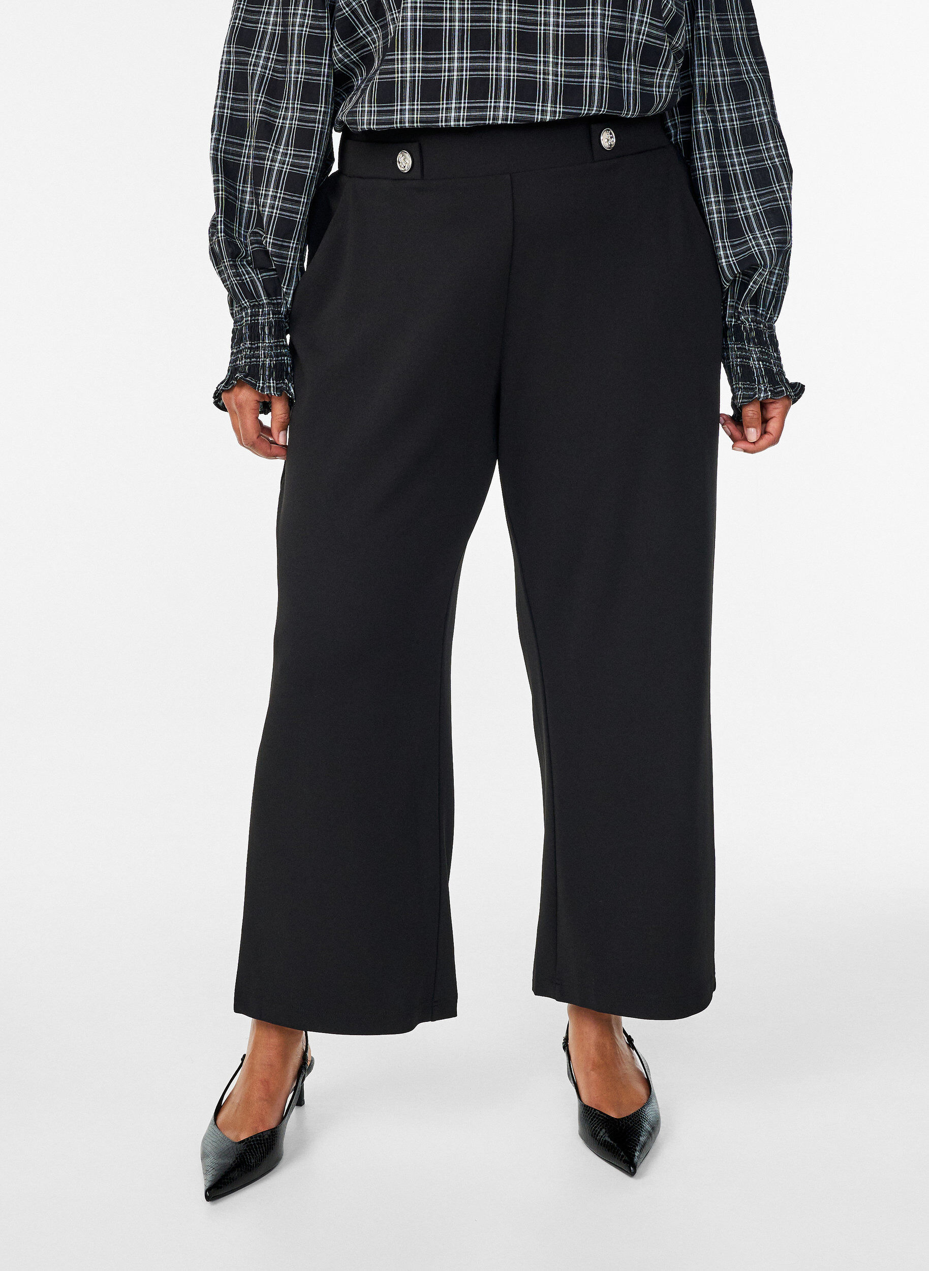 ZizzifashionLoose trousers with pockets, Black, Model image number 2