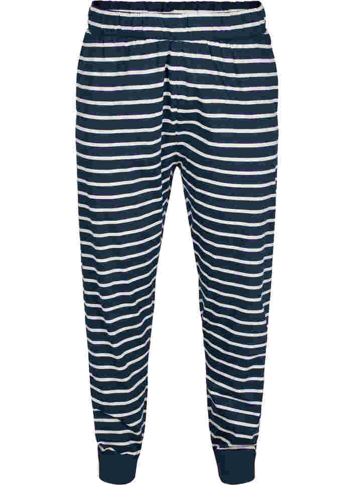 Cotton pyjama bottoms, Navy Blazer Stripe , Packshot image number 0