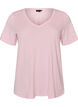 Short sleeve t-shirt with v-neckline, Rose, Packshot image number 0