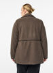 Soft teddy jacket with contrast details, Brown, Model image number 2