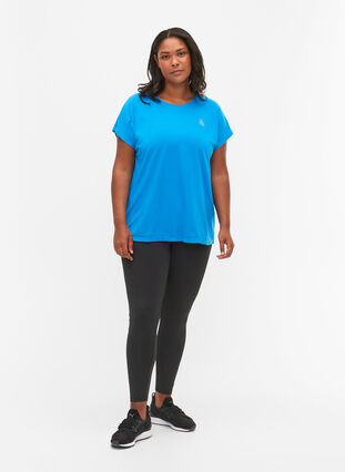 Short-sleeved workout t-shirt, Brilliant Blue, Model image number 2