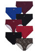 7-pack of panties with a regular waist, Red, Packshot image number 0
