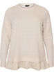 Structured blouse with ruffle hem, Vanilla, Packshot image number 0