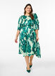 Short-sleeved party dress with tie-belt, Green, Model image number 0