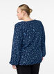 Long-sleeved blouse with floral embroidery, Blue, Model image number 2