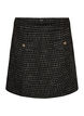 Short boucl&eacute; skirt, Black, Packshot image number 0