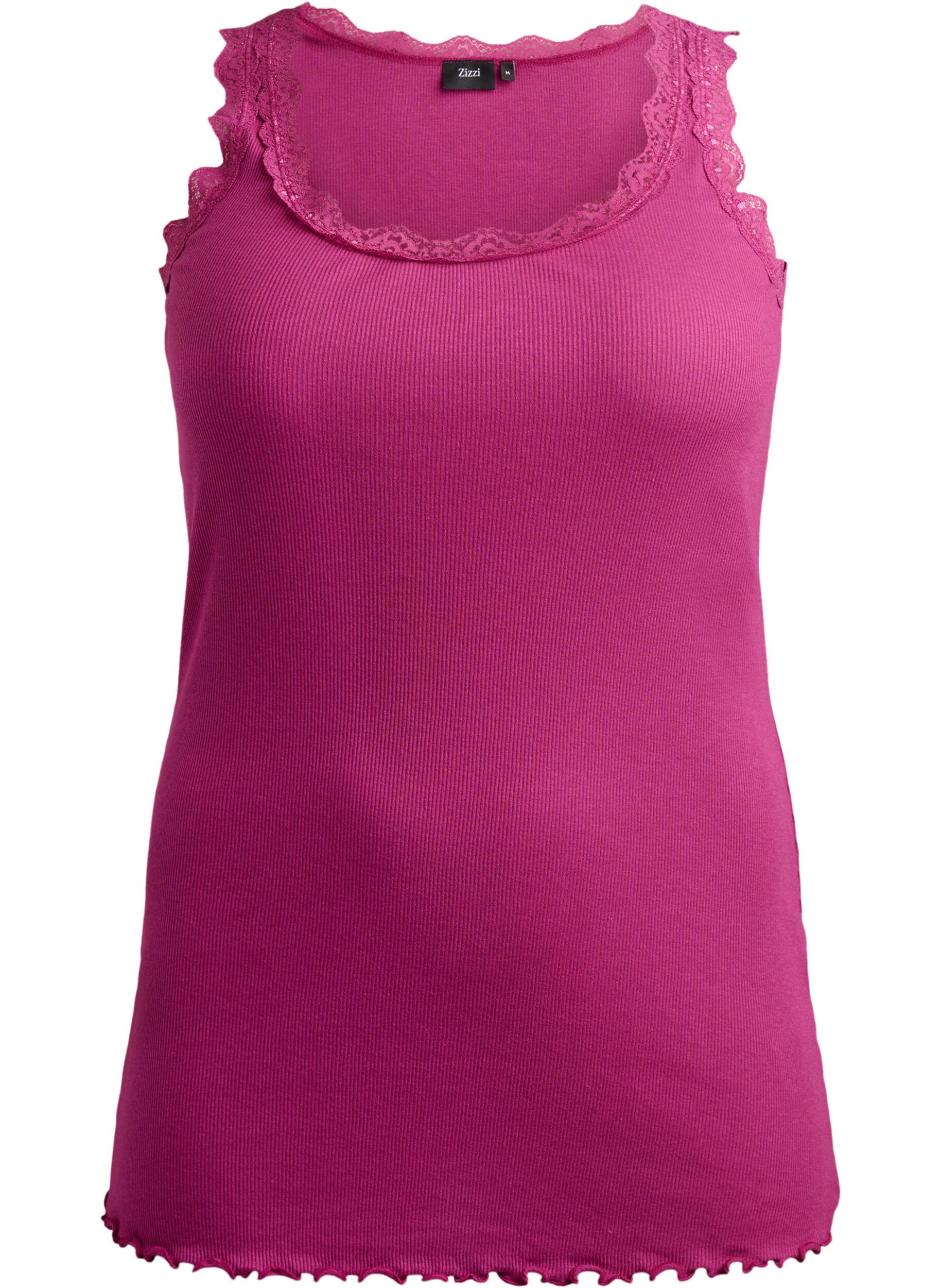 ZizzifashionTop with lace trim, Red, Packshot image number 0